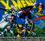 X-Men (USA, Europe) Title Screen